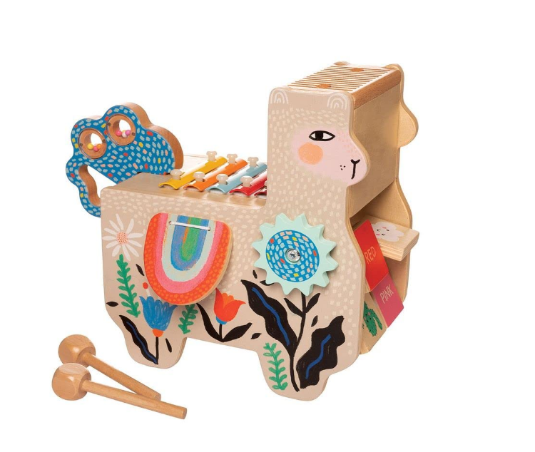 Manhattan Toy 217120 Musical Llama Holzinstrument für Kleinkinder mit Maraca