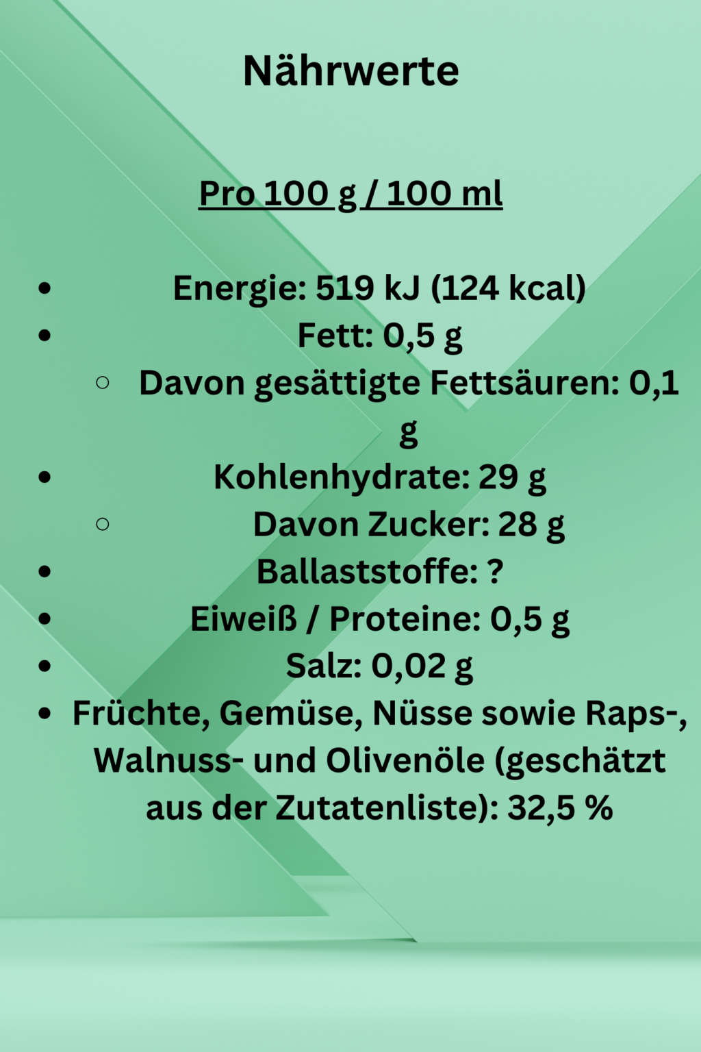 Nähwerte (3) Eis vegan